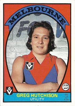 1978 Scanlens VFL #46 Greg Hutchison Front